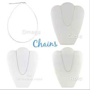 COPY - Chains 925 Sterling 16” omega wire NEW